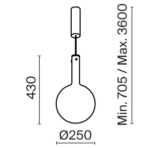 Pendant Light MOD182PL-L6B3K LED 3000K | Modern Glass Pendant Lamp