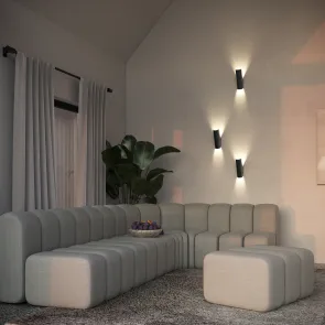 Stenska svetilka MOD417WL-01B LED | Moderna črna stenska svetilka