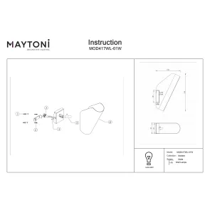 Wall Light MOD417WL-01W LED | Modern White Wall Lamp for Interior