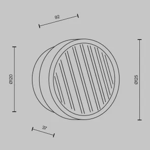 Wall Light MOD493WL-L6BSK1 LED | Modern Gold Designer Wall Lamp