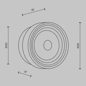 Wall Light MOD493WL-L6BSK2 LED | Modern Gold Wall Lamp for Interiors