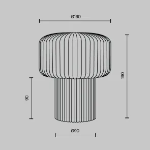 Namizna svetilka MOD404TL-01BG LED | Moderna bež namizna svetilka