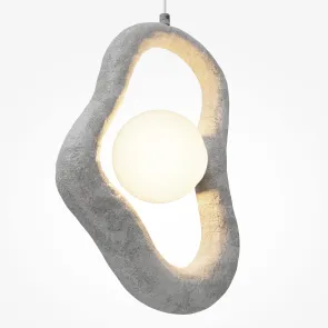 Viseča svetilka MOD380PL-01GR LED | Moderna siva viseča svetilka