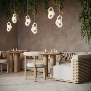Viseča svetilka MOD380PL-01GR LED | Dizajnerska siva viseča svetilka