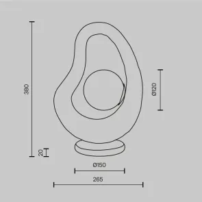 Table Lamp MOD380TL-01W LED | Modern White Table Lamp