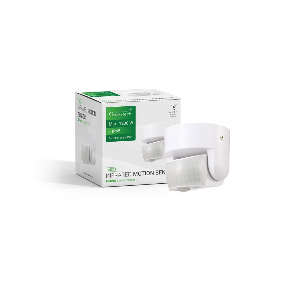 GREEN TECH Infracrveni nadgradni senzor gibanja Green Tech IMS11, IP65, 360°