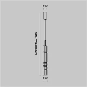 Viseča svetilka MOD272PL-L12B3K LED | Moderna črna viseča svetilka