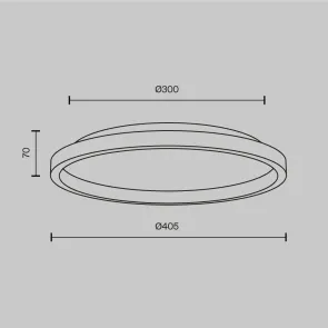 Ceiling Light MOD311CL-L27B3K LED 3000K | Modern Black Ceiling Lamp