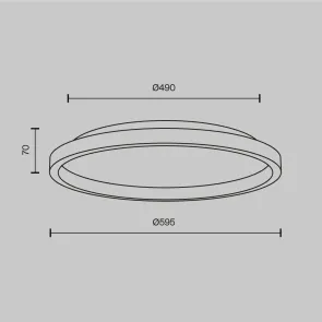 Ceiling Light MOD311CL-L40B3K LED 3000K | Modern Black Ceiling Lamp