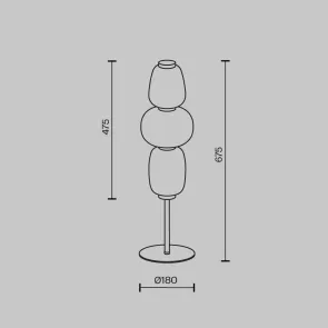 Table Lamp MOD267TL-L28CH3K | Modern Designer LED Lamp 3000K