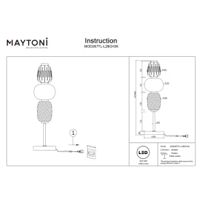 Table Lamp MOD267TL-L28CH3K | Modern Designer LED Lamp 3000K