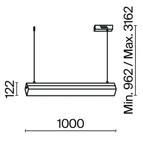Pendant Light MOD250PL-L36BS3K | Modern Linear LED Light