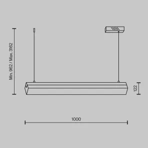 Pendant Light MOD250PL-L36BS3K | Modern Linear LED Light