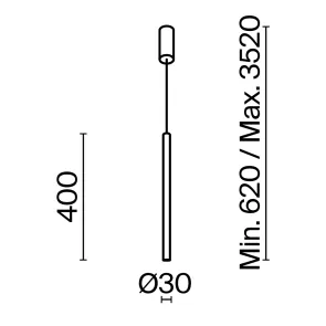 Viseča svetilka MOD159PL-L6B4K2 | Moderna črna LED svetilka 4000K