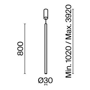 Viseča svetilka MOD160PL-L6B4K1 | Moderna črna LED svetilka 4000K