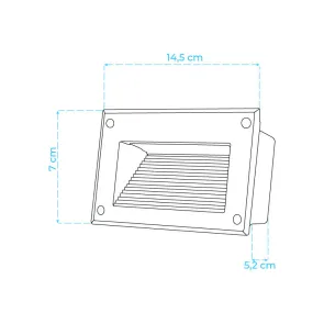 GREEN TECH LED zunanja stenska svetilka Green Tech 3W, 3000K, IP65 - J6018-3W-WW