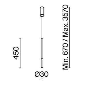 Viseča svetilka MOD157PL-L6B4K1 | Moderna črna minimalistična svetilka