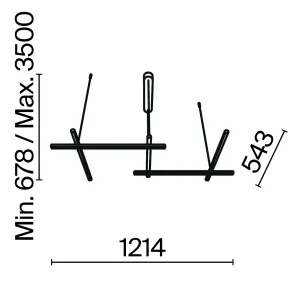 Viseča svetilka MOD278PL-L50G3K | Moderna zlata LED svetilka