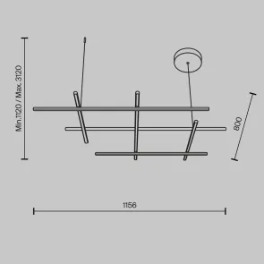 Pendant Light MOD278PL-L86G3K | Premium Gold LED Pendant Lamp