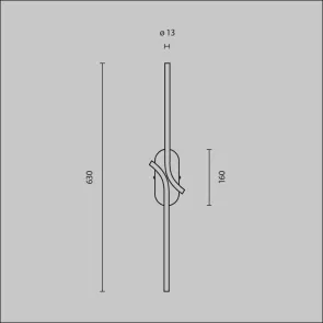 Wall Light MOD256WL-L5BS3K3 | Modern Gold & Black Marble LED Wall Lamp
