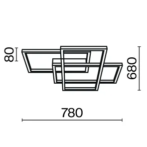 Stropna svetilka MOD016CL-L80BK | Moderna črna LED stropna svetilka