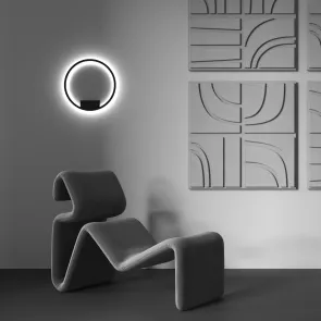Stenska svetilka MOD058WL-L25BK | Moderna črna LED stenska svetilka