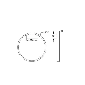 Wall Light MOD058WL-L25BS3K | Modern Brass Ring LED Wall Lamp