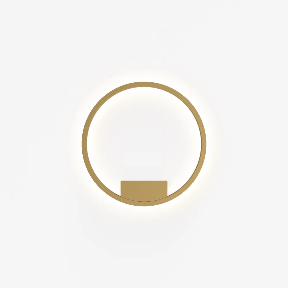 Wall Light MOD058WL-L25BSK | Modern Round Brass LED Wall Lamp