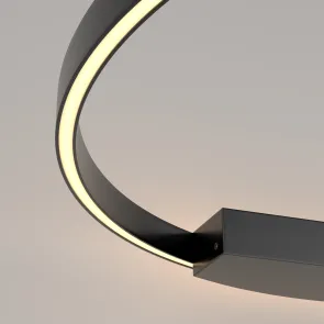 Stenska svetilka MOD058WL-L50B3K | Velika črna LED stenska svetilka