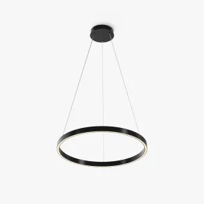 Pendant Light MOD058PL-L32BK | Modern Black Ring LED Pendant Lamp