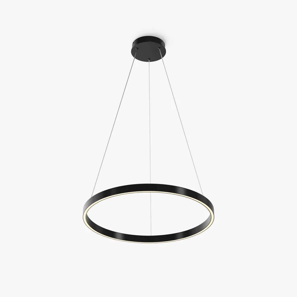 Pendant Light MOD058PL-L32BK | Modern Black Ring LED Pendant Lamp