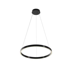 Pendant Light MOD058PL-L32BK | Modern Black Ring LED Pendant Lamp