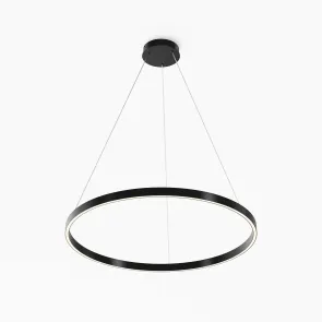 Pendant Light MOD058PL-L42BK | Modern Black Ring LED Pendant Lamp