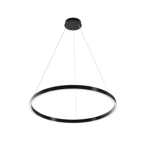 Pendant Light MOD058PL-L42BK | Modern Black Ring LED Pendant Lamp