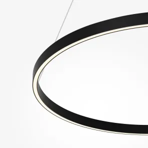 Pendant Light MOD058PL-L42BK | Modern Black Ring LED Pendant Lamp