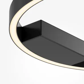 Ceiling Light MOD058CL-L25BK | Modern Black Ring LED Ceiling Lamp