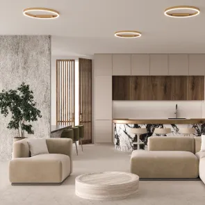 Ceiling Light MOD058CL-L35BSK Gold LED 35W Modern Round Ceiling Lamp for Contemporary Interiors