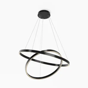 Pendant Light MOD058PL-L74BK Black LED 83W Modern Designer Chandelier