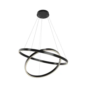 Pendant Light MOD058PL-L74BK Black LED 83W Modern Designer Chandelier