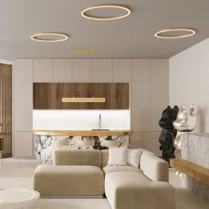 Viseča svetilka MOD058PL-L100BS4K zlata LED 115W dizajnerska svetilka 4000K
