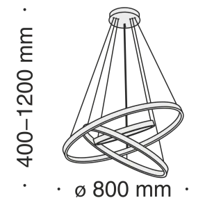 Viseča svetilka MOD058PL-L100BS4K zlata LED 115W dizajnerska svetilka 4000K