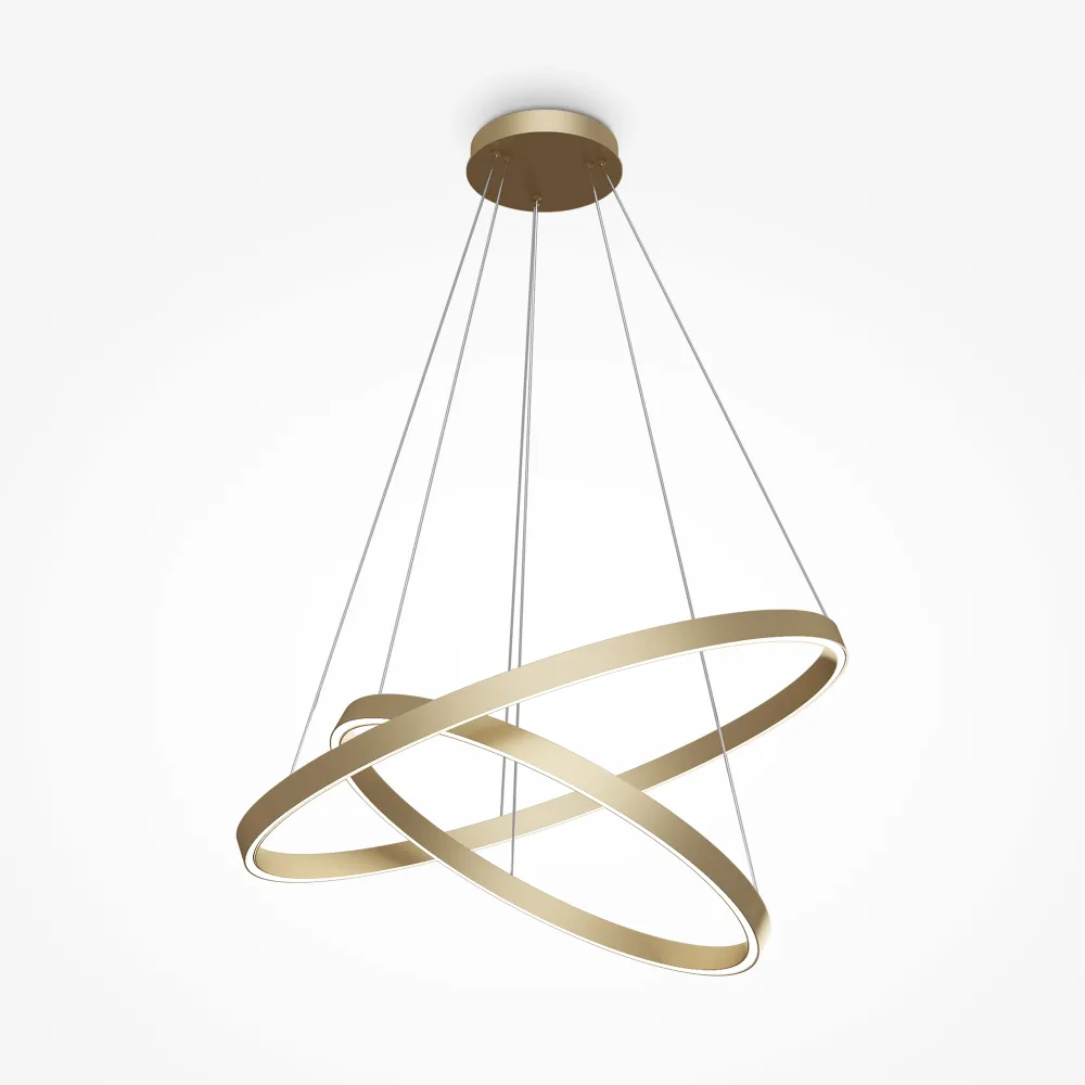 Pendant Light MOD058PL-L74BS4K Gold LED 88W Designer Chandelier 4000K