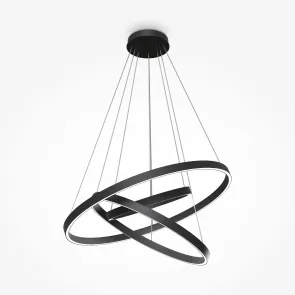 Pendant Light MOD058PL-L100B4K Black LED 115W Designer Chandelier 4000K