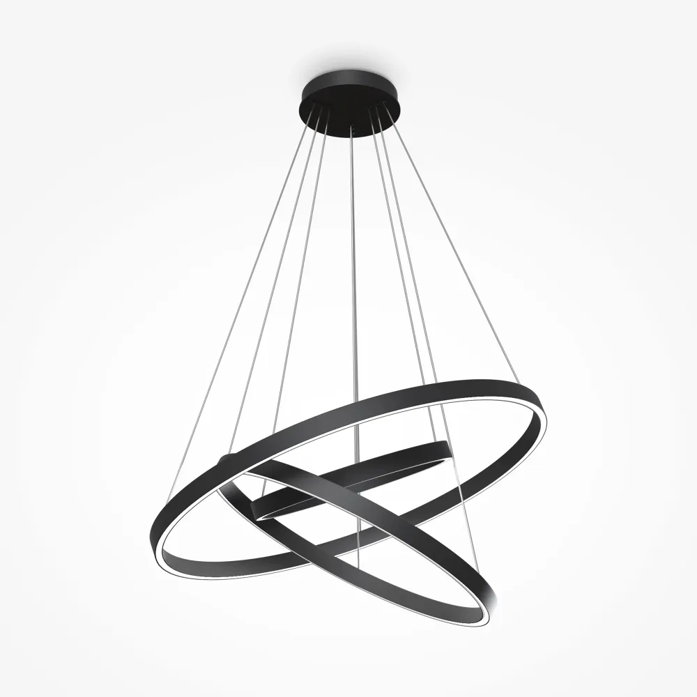 Pendant Light MOD058PL-L100B4K Black LED 115W Designer Chandelier 4000K