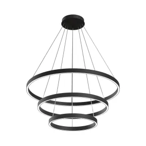 Pendant Light MOD058PL-L100B4K Black LED 115W Designer Chandelier 4000K