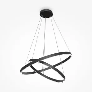 Pendant Light MOD058PL-L74B4K Black LED 88W Designer Chandelier 4000K