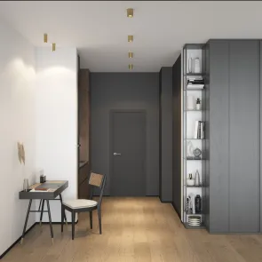 Surface ceiling light 10W 3000K satin brass SHINE (DK/EU-2610-SB)