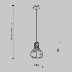 Pendant Light MOD192PL-01W Wooden Scandinavian Style Pendant Lamp E27