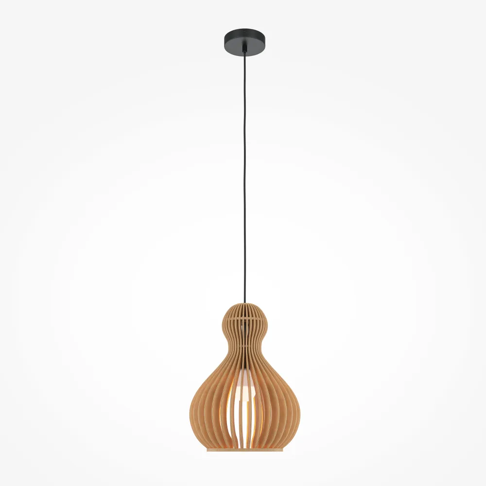 Viseča svetilka MOD192PL-01W1 lesena svetilka E27 v modernem skandinavskem slogu