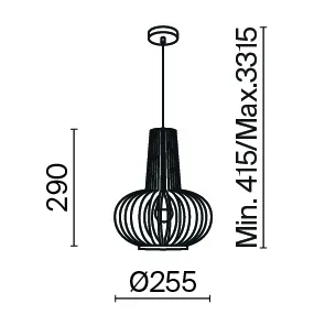 Viseča svetilka MOD193PL-01W lesena svetilka v skandinavskem slogu E27